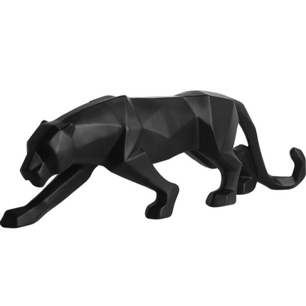 Escultura de Leopardo en Resina para Decoración de Mesa