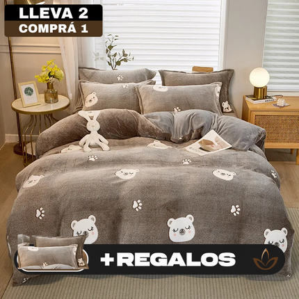 Juego de Ropa de Cama en Algodón y Lana