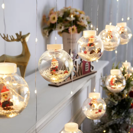 OFERTA EXCLUSIVA- CORTINA DE NAVIDAD🎅🏻 ESFERAS DE LUZ LED✨