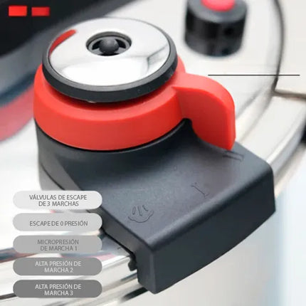 Olla a Presión Supor de 3 Capas de Acero Inoxidable con Manijas de Goma