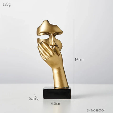 Escultura Abstracta Nórdica de Resina para Decoración