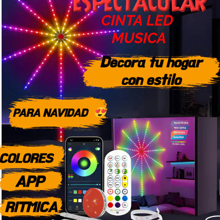 Tiras Led con Forma de Fuego Artificial